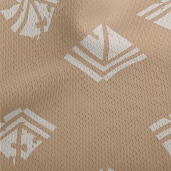 Mottled Diamond Pattern Athletic Mesh Flat Back