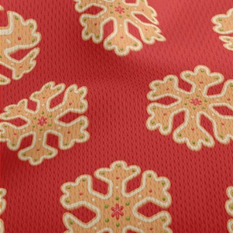 Snowflake Gingerbread Athletic Mesh Flat Back