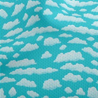 Beautiful Cartoon Clouds Athletic Mesh Flat Back