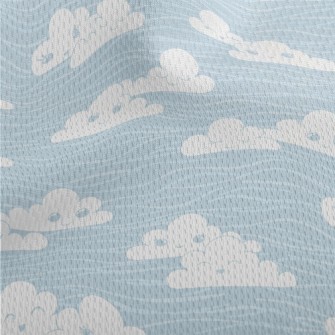 Cute Expression Clouds Athletic Mesh Flat Back