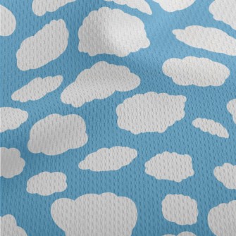 Blue Sky And White Clouds Athletic Mesh Flat Back