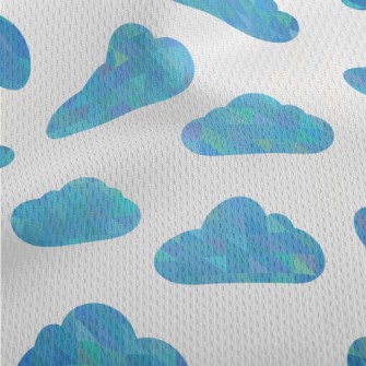 Beautiful Polygonal Clouds Athletic Mesh Flat Back