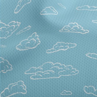 Empty Lines Clouds Athletic Mesh Flat Back