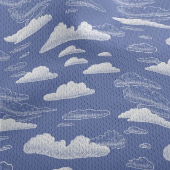Abstract Cloud Painting Athletic Mesh Flat Back
