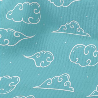 Cute Line Clouds Terry