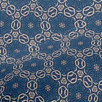Gorgeous Blue Kaleidoscope Performance Linen