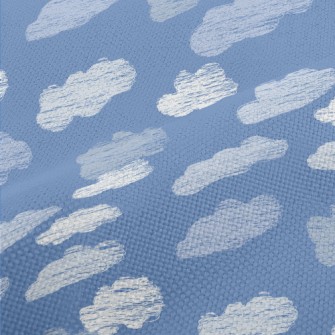 Hand Drawn Cloud Doodles Performance Linen