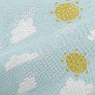 Cute Clouds And Sun Performance Linen