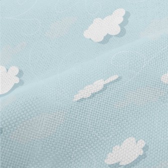 Cartoon Clouds And Blue Sky Performance Linen