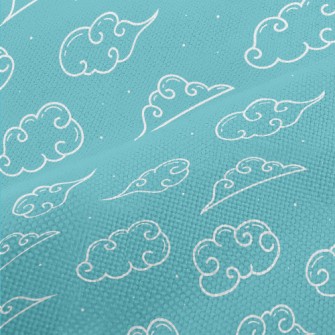 Cute Line Clouds Performance Linen