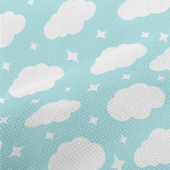 White Stars And Clouds Performance Linen