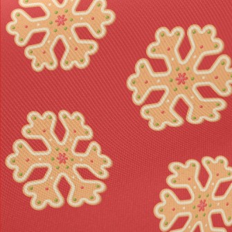 Snowflake Gingerbread Twill
