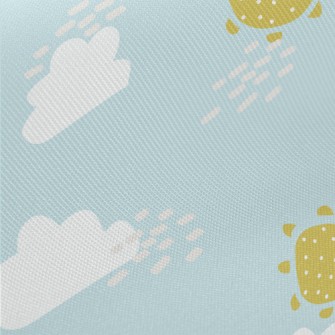 Cute Clouds And Sun Twill