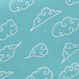 Cute Line Clouds Twill