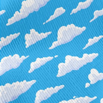 Fluffy Cartoon Clouds Standard Corduroy