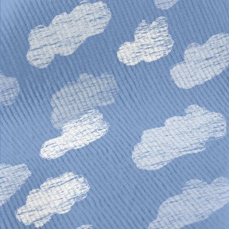 Hand Drawn Cloud Doodles Standard Corduroy