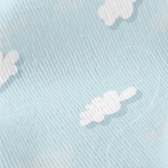 Cartoon Clouds And Blue Sky Standard Corduroy