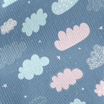 Hand Drawn Doodle Clouds Standard Corduroy