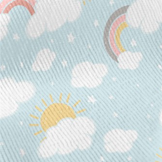 Hand Drawn Sunny Rainbow Standard Corduroy