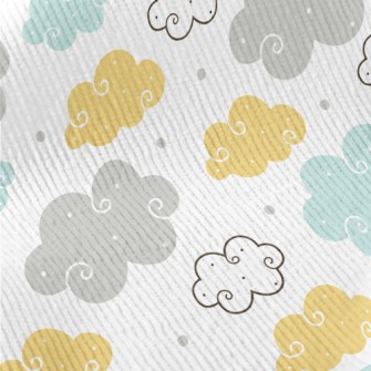 Colorful Cartoon Clouds Standard Corduroy