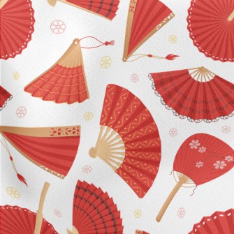 Japanese Red Fan Stretch Ponte