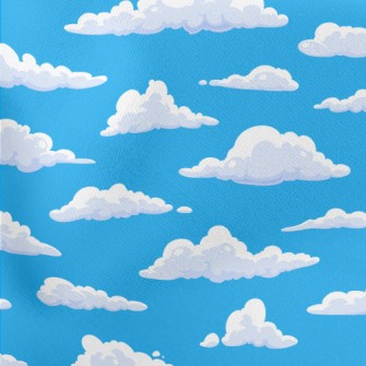 Fluffy Cartoon Clouds Stretch Ponte