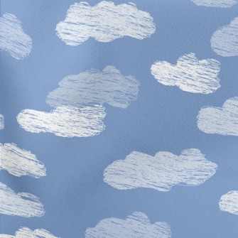 Hand Drawn Cloud Doodles Stretch Ponte