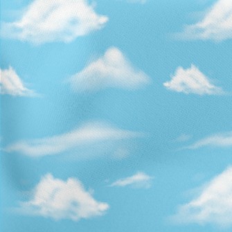 Realistic Blue Sky And White C Stretch Ponte