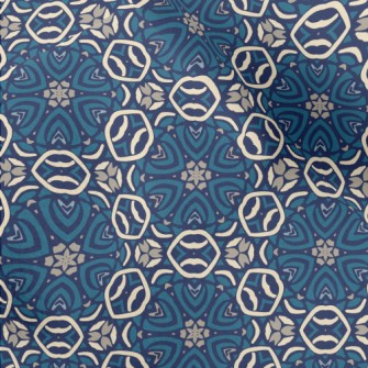 Gorgeous Blue Kaleidoscope Micro Fleece