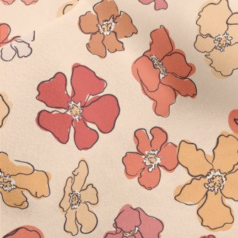 Beautiful Watercolor Flowers Micro Fleece