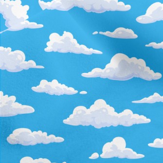 Fluffy Cartoon Clouds Micro Fleece
