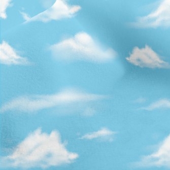 Realistic Blue Sky And White C Micro Fleece