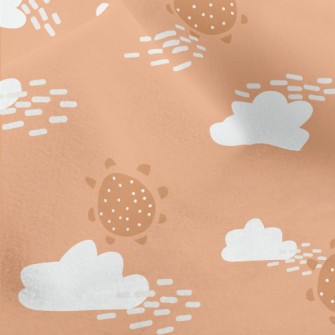 Orange Sky And Sun Micro Fleece