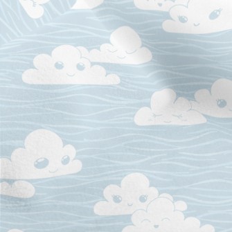 Cute Expression Clouds Micro Fleece