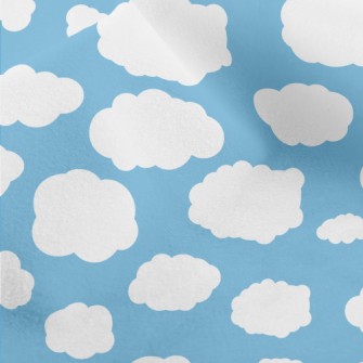 Blue Sky And White Clouds Micro Fleece