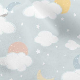 Colorful Hand Drawn Moon Micro Fleece