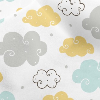 Colorful Cartoon Clouds Micro Fleece