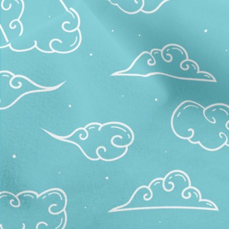 Cute Line Clouds Micro Fleece