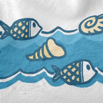 Shells And Fish Minky