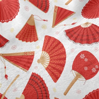 Japanese Red Fan Minky