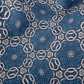 Gorgeous Blue Kaleidoscope Minky