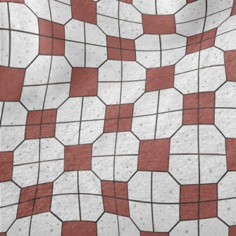 Retro Tile Pattern Minky