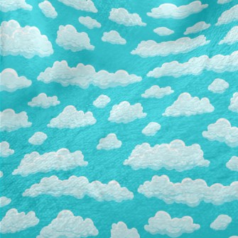 Beautiful Cartoon Clouds Minky