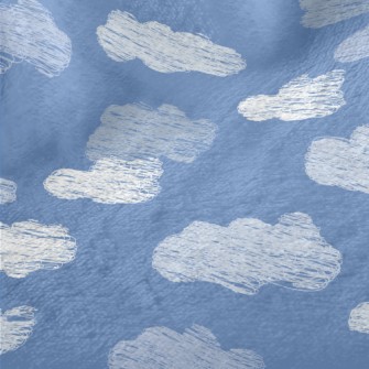 Hand Drawn Cloud Doodles Minky