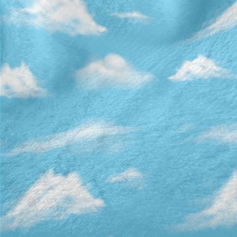 Realistic Blue Sky And White C Minky