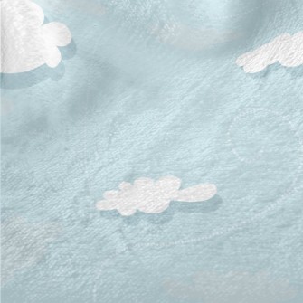 Cartoon Clouds And Blue Sky Minky