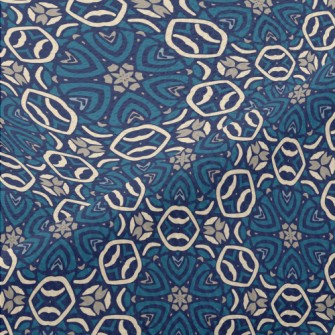 Gorgeous Blue Kaleidoscope Piqué