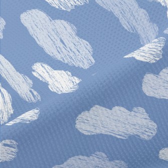 Hand Drawn Cloud Doodles Piqué