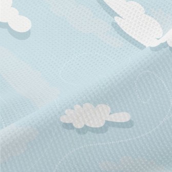Cartoon Clouds And Blue Sky Piqué