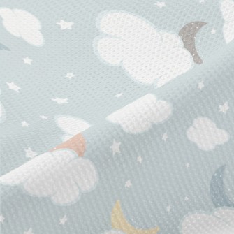 Colorful Hand Drawn Moon Piqué